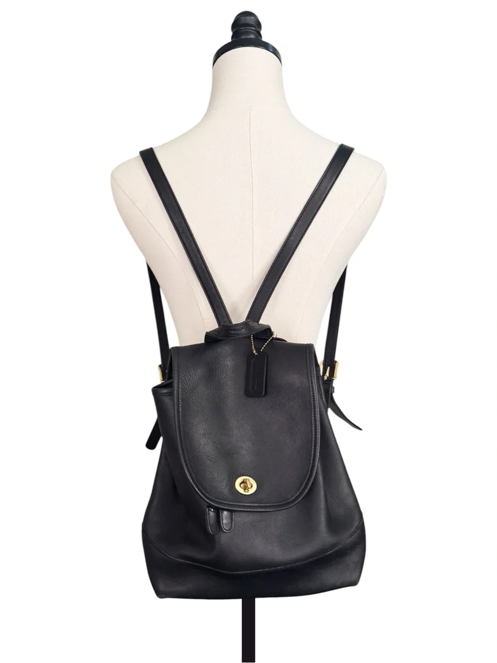 Coach Vintage 9791 Black Leather Daypack Backpack Purse - Picture 2 of 14